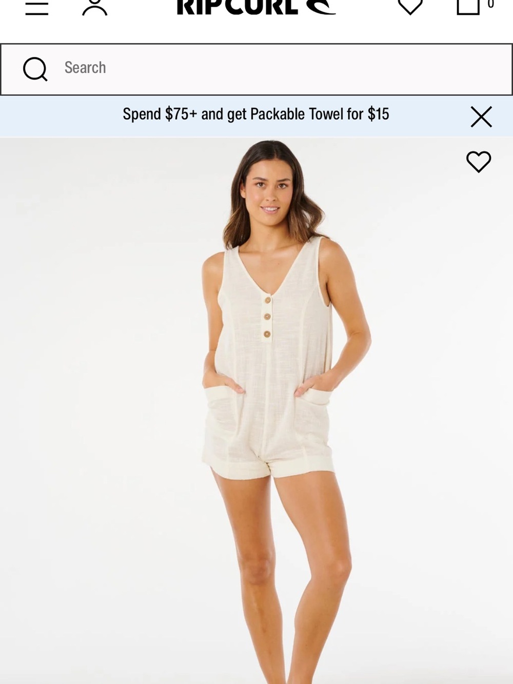 Rip Curl Women's striped Sleeveless Romper